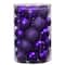 30ct. 2.5" Purple Shatterproof Christmas Ornaments
